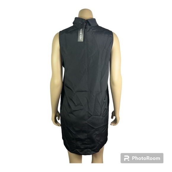 Yumi Kim Edie Choker V-Neck Black Mini Dress Side Pockets NWT Sz M - Picture 4 of 11